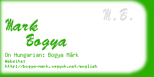 mark bogya business card